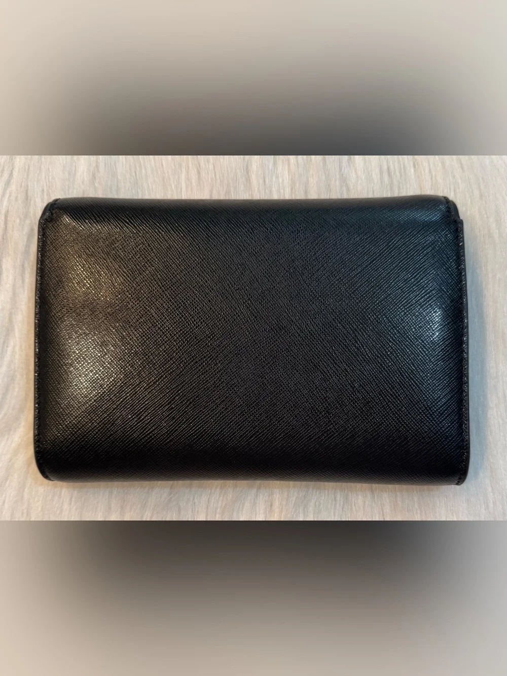 Tory Burch Emerson Gold Chain Wallet Crossbody In Black Saffiano Leather NWT
